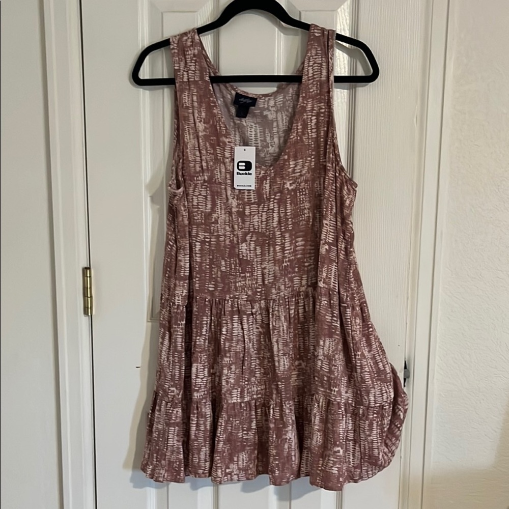 Mauve  Tiered Babydoll Tank Top